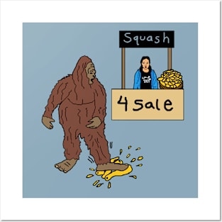 Sasquatch Squashing Squash Posters and Art